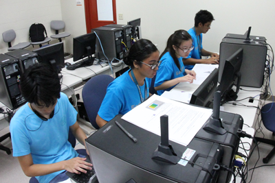 GenCyber Students working individually